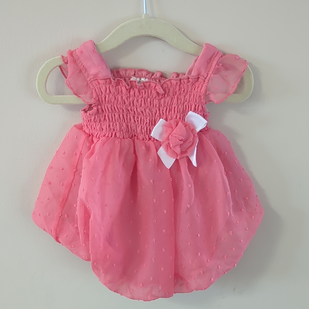 Pink Baby Dress/Onesie Size 6 Months